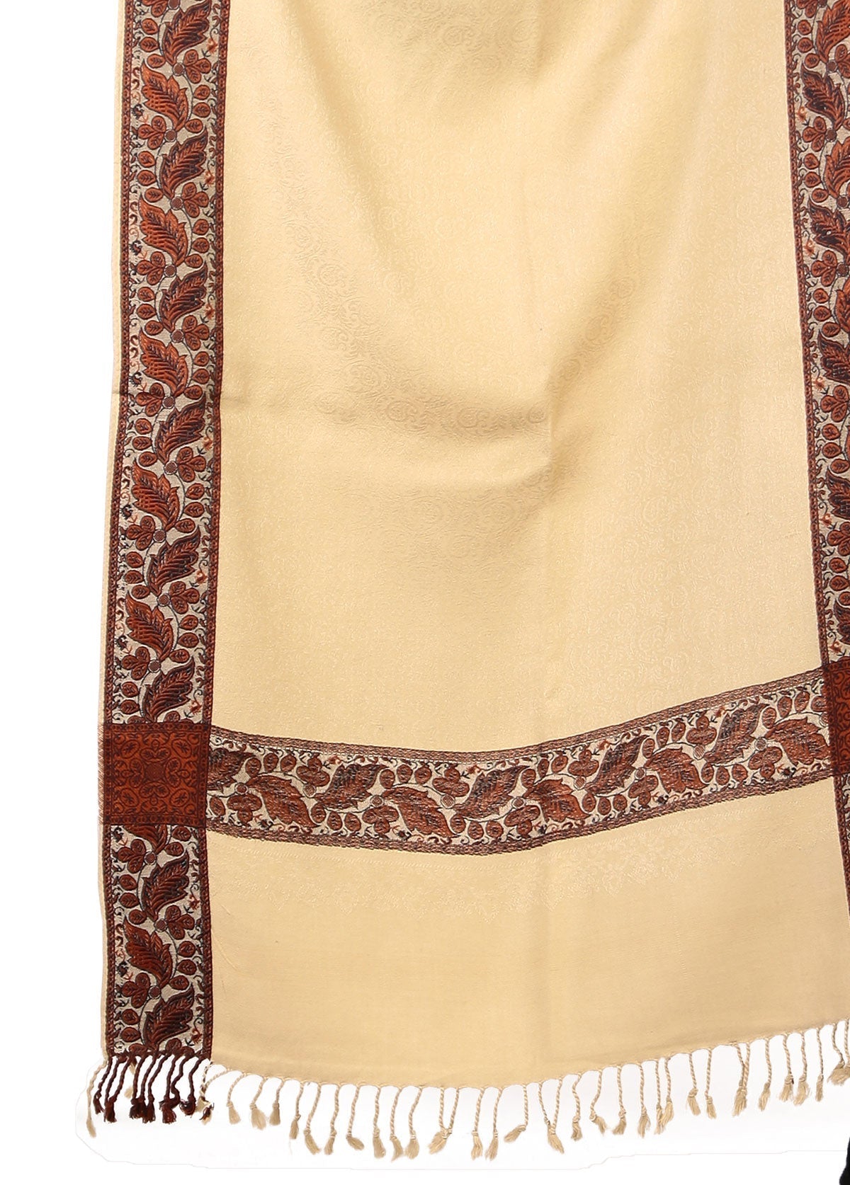 Mominas Kashmiri Heera Stole or Muffler - Beige Pista