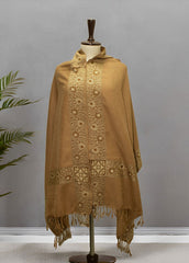 Mominas Kashmiri Heera Stole or Muffler - Camel Brown