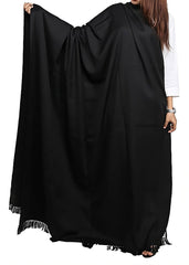 Mominas Mominas Black Plain Shawl - Full Size