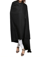 Mominas Mominas Black Plain Shawl - Full Size