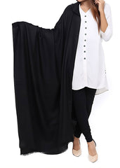 Mominas Mominas Plain Water Pashmina Shawl and Stoler - Black