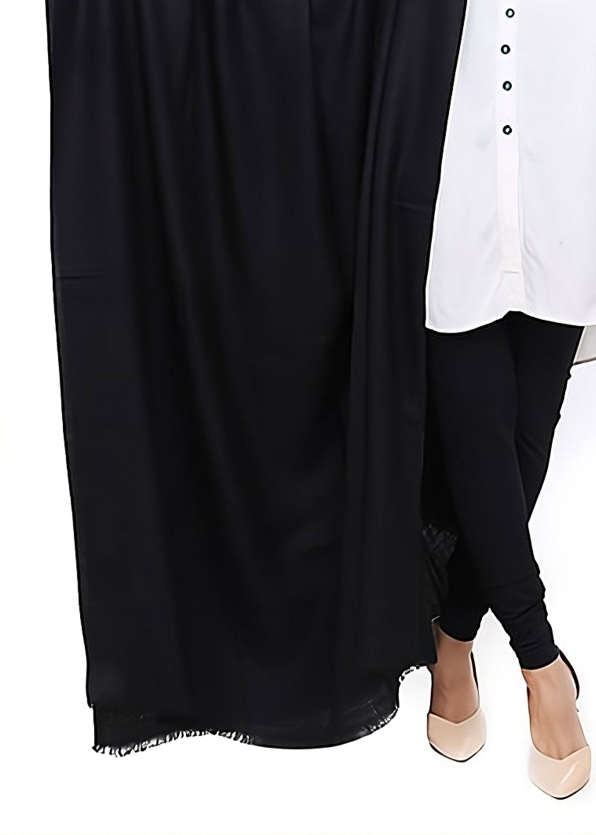 Mominas Mominas Plain Water Pashmina Shawl and Stoler - Black