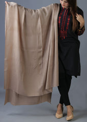 Mominas Plain Pashmina Shawl - Khaki