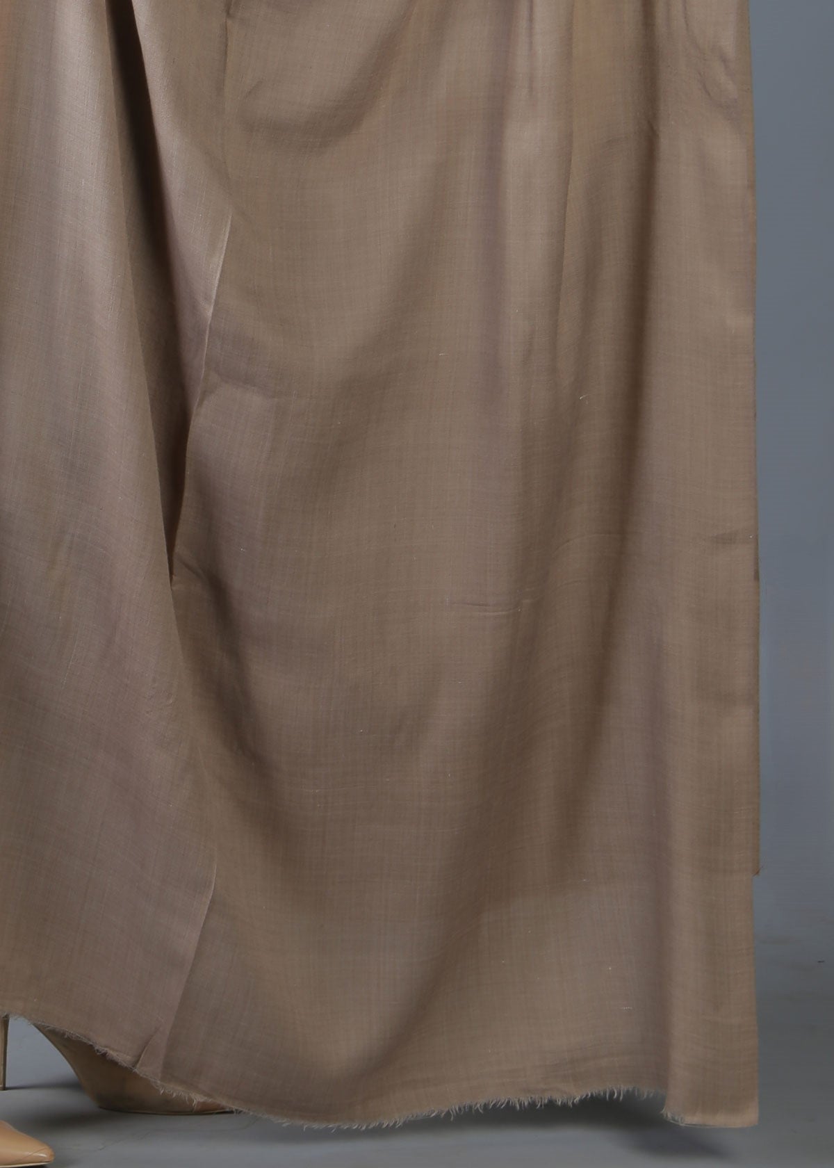 Mominas Plain Pashmina Shawl - Khaki