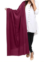 Mominas Plain Pashmina Shawl - Magenta