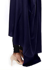 Mominas Plain Pashmina Shawl For Women - Navy Blue