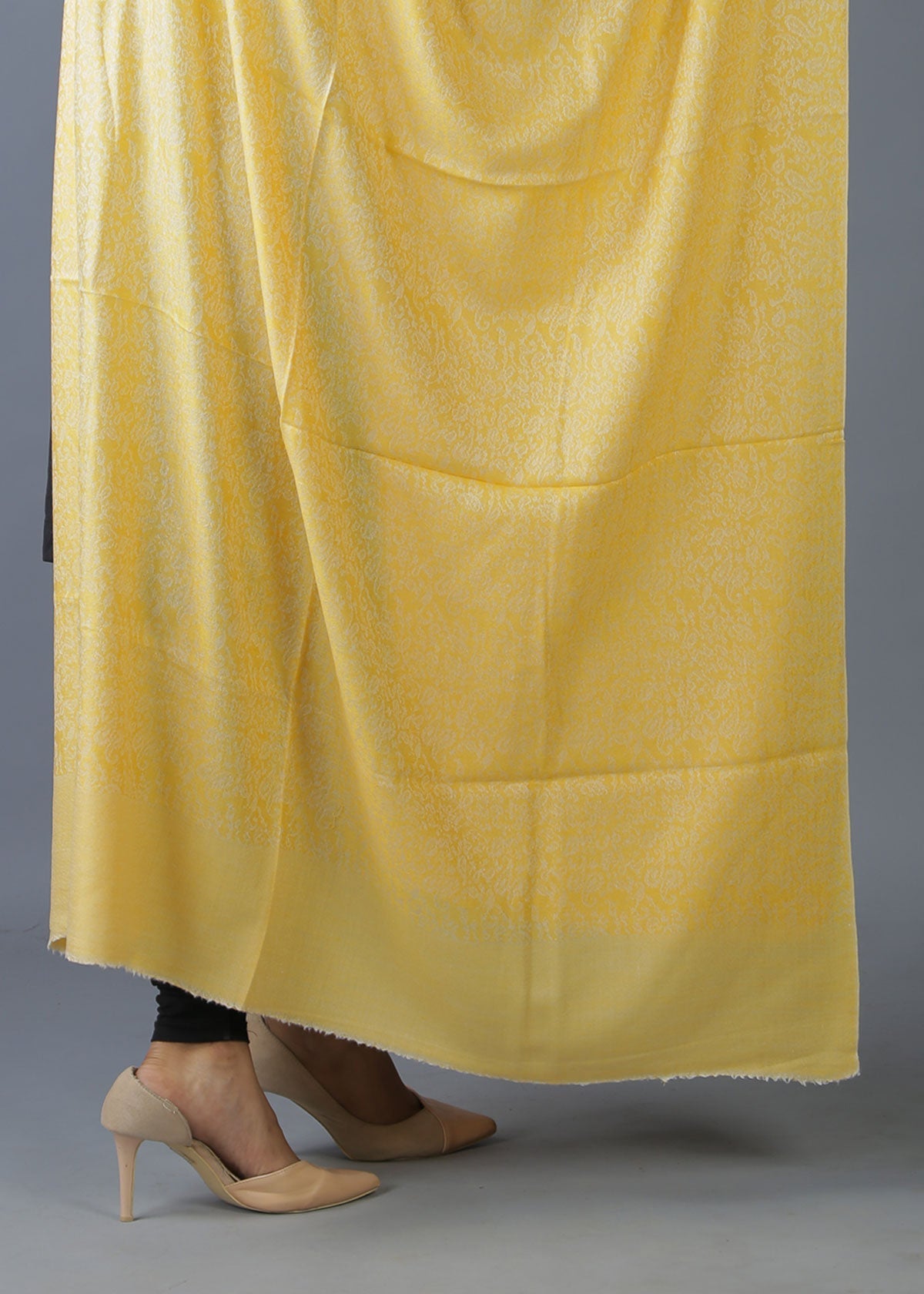 Mominas Pure Wool Shawl - English Yellow