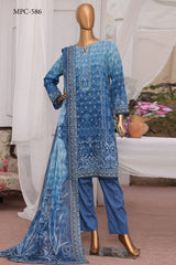 Magic By HZ Unstitched 3 Piece Airjet Digital Printed Lawn Suit-MPC-586