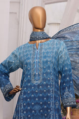 Magic By HZ Unstitched 3 Piece Airjet Digital Printed Lawn Suit-MPC-586