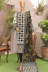 Magic By HZ Unstitched 3 Piece Airjet Digital Printed Lawn Suit-MPC-587