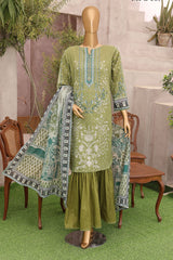 Magic By HZ Unstitched 3 Piece Airjet Digital Printed Lawn Suit-MPC-589