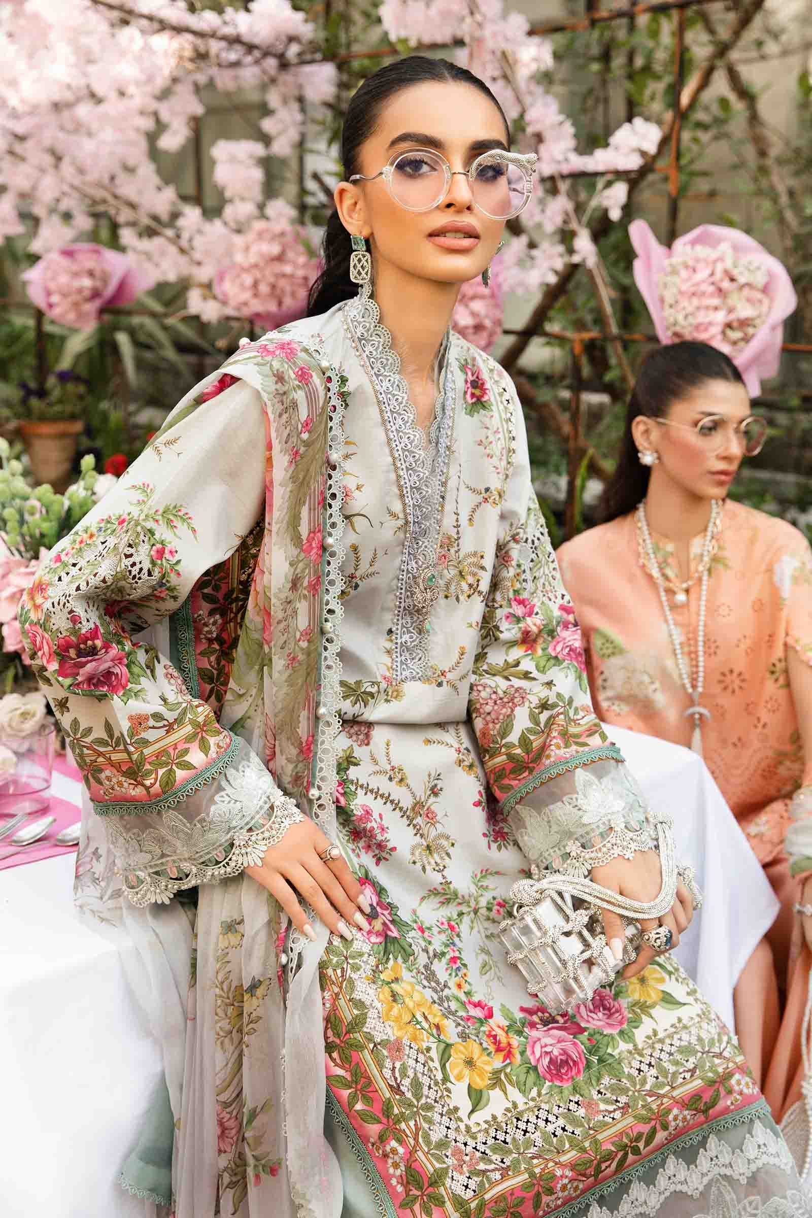 M.Prints By Maria B Unstitched 3 Piece Eid Edit Summer Collection'2025-MPT-05-B
