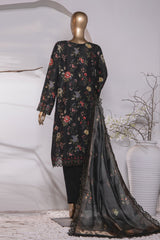 Muse Luxury By HZ Unstitched 3 Piece Emb Raw Silk Suit-MRE-127