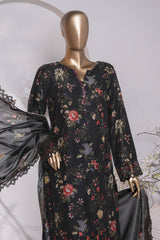Muse Luxury By HZ Unstitched 3 Piece Emb Raw Silk Suit-MRE-127