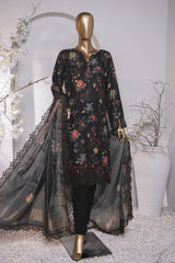 Muse Luxury By HZ Unstitched 3 Piece Emb Raw Silk Suit-MRE-127