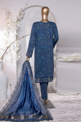 Muse Luxury By HZ Unstitched 3 Piece Emb Raw Silk Suit-MRE-152