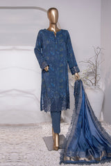 Muse Luxury By HZ Unstitched 3 Piece Emb Raw Silk Suit-MRE-152