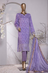 Muse Luxury By HZ Unstitched 3 Piece Emb Raw Silk Suit-MRE-155