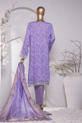 Muse Luxury By HZ Unstitched 3 Piece Emb Raw Silk Suit-MRE-155