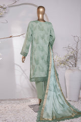 Muse Luxury By HZ Unstitched 3 Piece Emb Raw Silk Suit-MRE-157