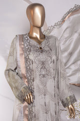 Muse Luxury By HZ Unstitched 3 Piece Emb Raw Silk Suit-MRE-158