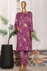 HZ Unstitched 2 Piece Co Ords Mid Summer Printed Lawn Suit-MSC-1052