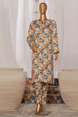 HZ Unstitched 2 Piece Co Ords Mid Summer Printed Lawn Suit-MSC-1055