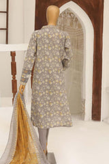 Hz Mid Summer Unstitched 3 Piece Slub Cotton Suit-MSC-106