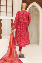 Hz Mid Summer Unstitched 3 Piece Slub Cotton Suit-MSC-107