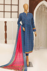 Hz Mid Summer Unstitched 3 Piece Slub Cotton Suit-MSC-112