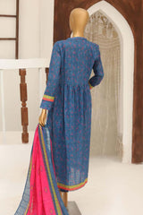 Hz Mid Summer Unstitched 3 Piece Slub Cotton Suit-MSC-112