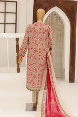 Hz Mid Summer Unstitched 3 Piece Slub Cotton Suit-MSC-113