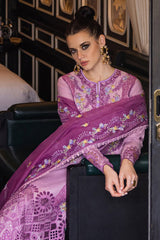 Orient Express By Mushq Unstitched 3 Piece Luxury Emb Lawn Suit-MSF-01-Elodie