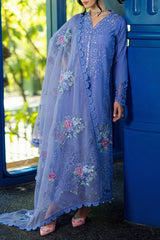 Orient Express By Mushq Unstitched 3 Piece Luxury Emb Lawn Suit-MSF-03-Charme