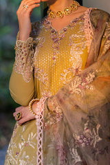 Orient Express By Mushq Unstitched 3 Piece Luxury Emb Lawn Suit-MSF-07-Delice