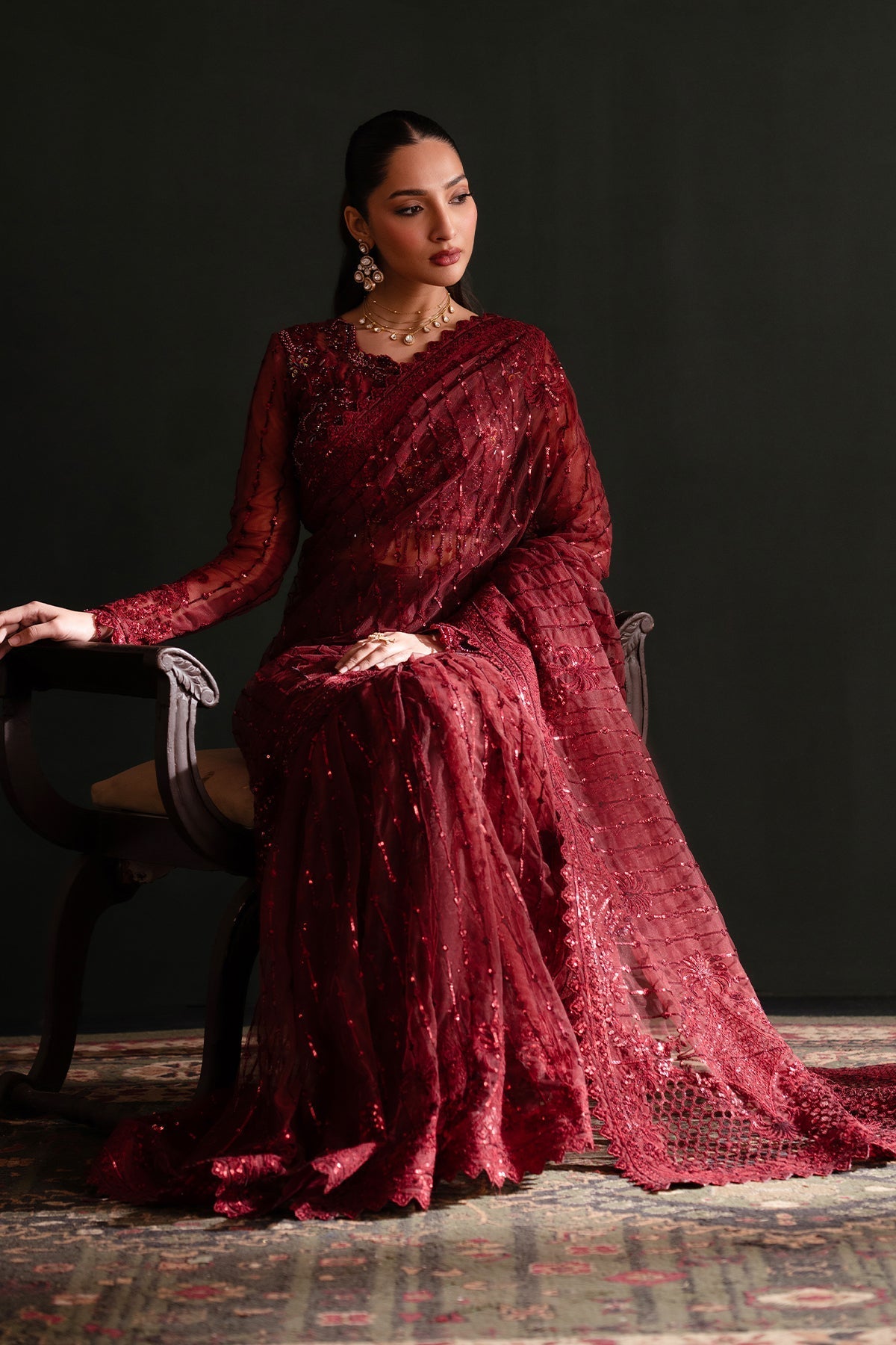 Nooresha By Emaan Adeel Unstitched 3 Piece Formals Collection-Lalish
