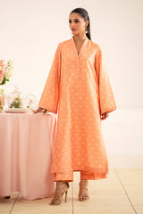 Fleur Co Ords By Sheenora Stitched 2 Piece Lawn Silk Collection'2024-Peach Blossom