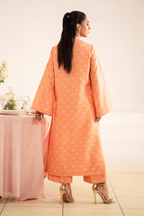 Fleur Co Ords By Sheenora Stitched 2 Piece Lawn Silk Collection'2024-Peach Blossom