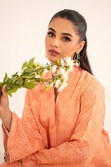 Fleur Co Ords By Sheenora Stitched 2 Piece Lawn Silk Collection'2024-Peach Blossom