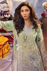 Manaram By Mushq Unstitched 3 Piece Luxury Lawn Suit-MUN-13-Glittering Grace