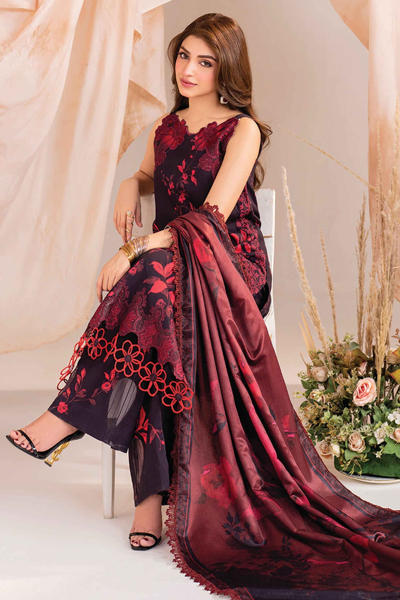 Meraki By Asifa Nabeel Unstitched 3 Piece Winter Vol-01 Collection'2024