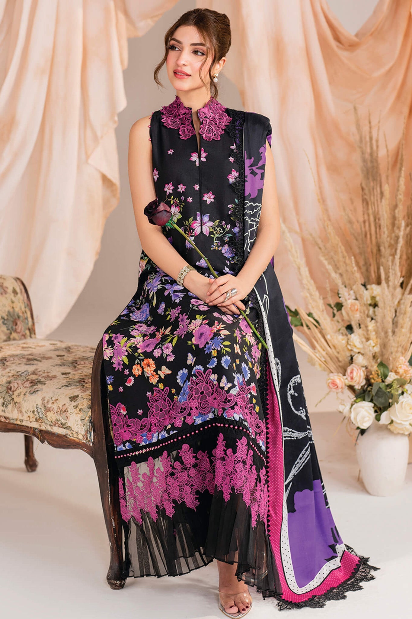 Meraki By Asifa Nabeel Unstitched 3 Piece Winter Vol-01 Collection'2024