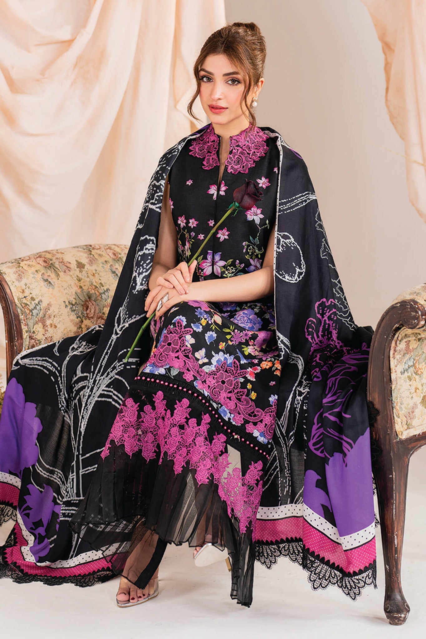 Meraki By Asifa Nabeel Unstitched 3 Piece Winter Vol-01 Collection'2024