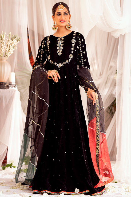 Bagh-E-Makhmal By Zaaviay Stitched Velvet Mahgul (Two Piece)