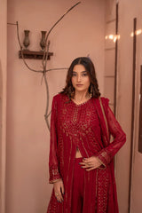 Noor E Mahal by Madiha Gohar Stitched Formals Suit-Mah e Rukh | 3pc Embriodered