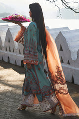 Hussain Rehar Unstitched 3 Piece Luxury Lawn Suit-Malibu