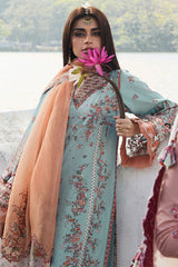 Hussain Rehar Unstitched 3 Piece Luxury Lawn Suit-Malibu