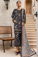 Malika By Sada Bahar Stitched 3 Piece Emb Festive Vol-03 Collection'2025-EMB-1514-Black