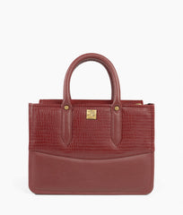 RTW Creation - Maroon crocodile satchel bag
