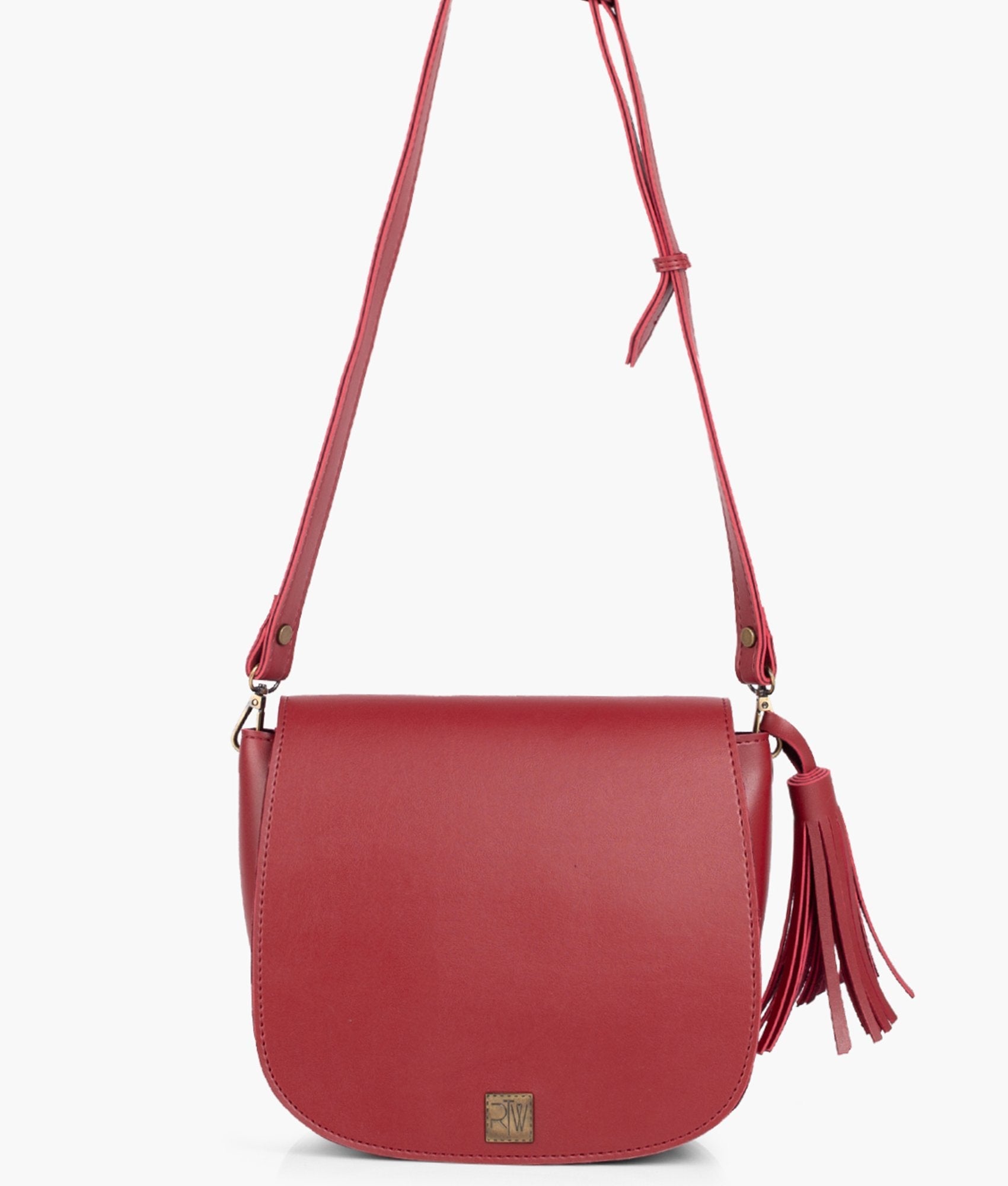 RTW Creation - Maroon foldover saddle bag